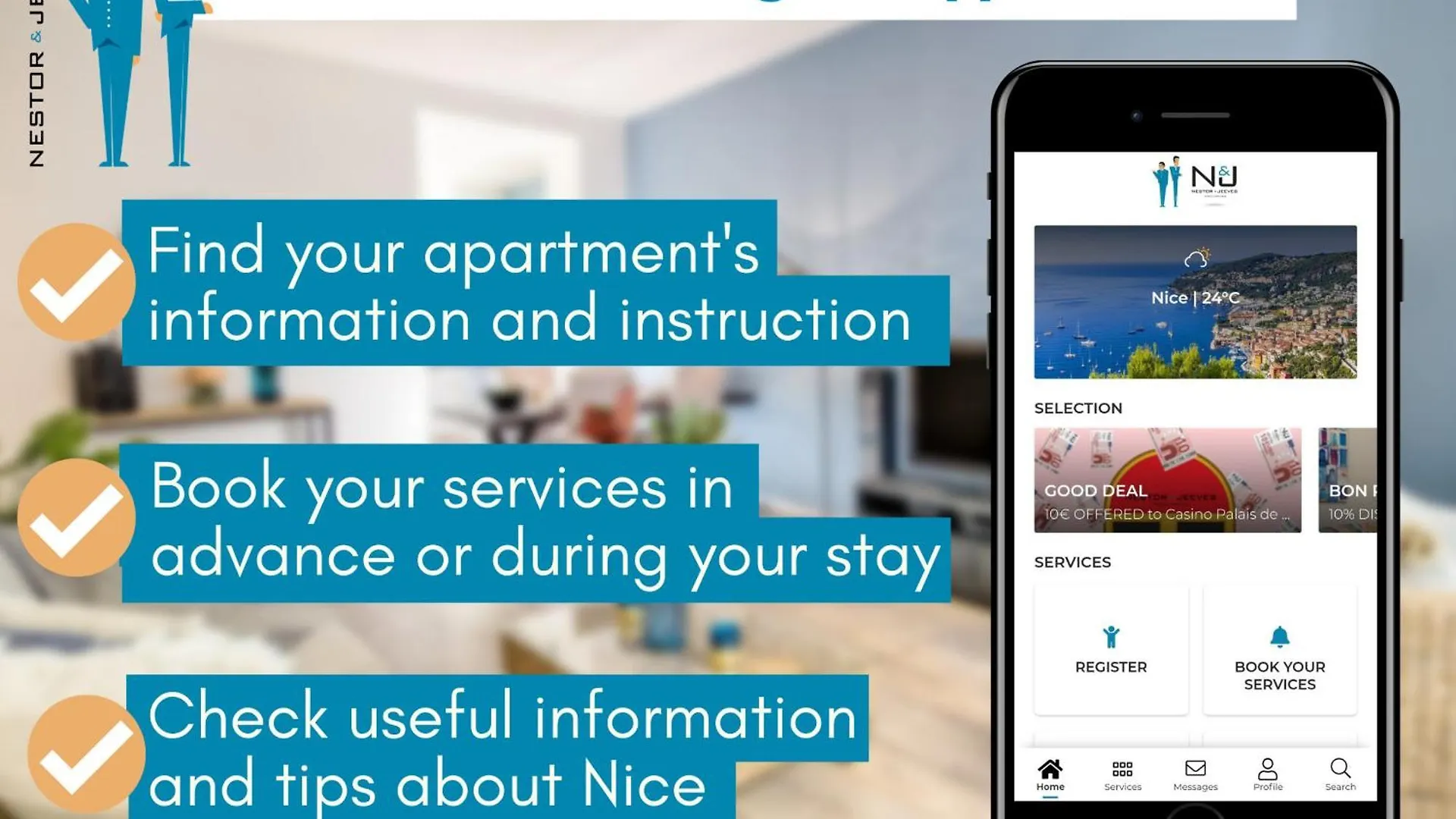 Nestor&Jeeves - Brise De Nice - Balcony - Central Apartment